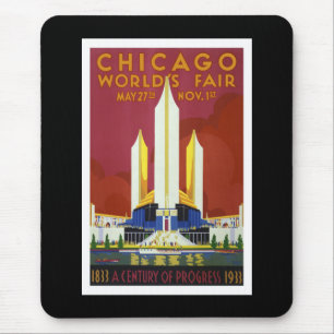 "Die Messe der Welt, Chicago, 1933" Vintag Mousepad