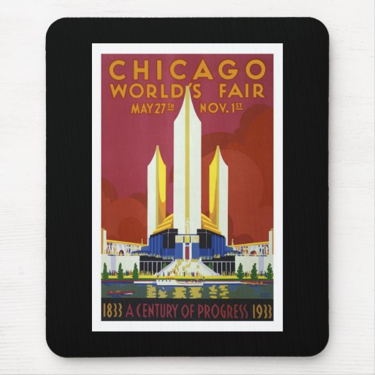 "Die Messe der Welt, Chicago, 1933" Vintag Mousepad (Vorne)