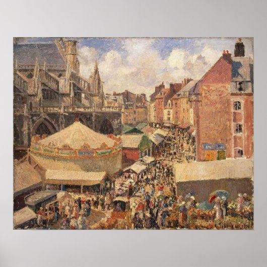 Die Messe in Dieppe, Sonnentag, 1901 Poster (Vorne)