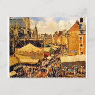 Die Messe in Dieppe, Sonntagmorgen von Camille Pis Postkarte