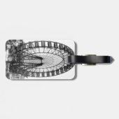 Die Messe-Riesenrad-Vintages Gepäck Chicago-Welt Gepäckanhänger (Rückseite horizontal)