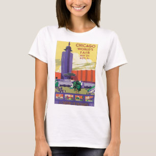 Die Messe-Vintages Reise-Plakat Chicago-Welt T-Shirt