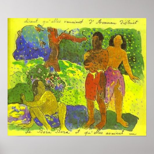 "Die Messengers von Oro" - Paul Gauguin Print Poster (Vorne)