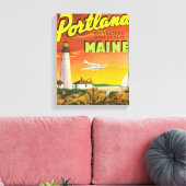 Die Metropolis am Strand Leinwanddruck (Insitu (Wohnzimmer))