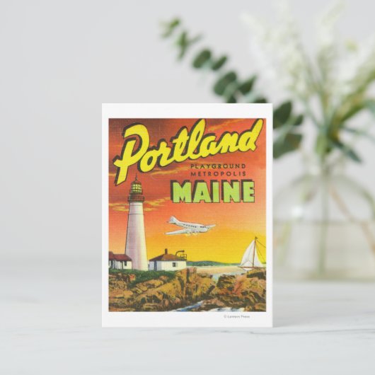 Die Metropolis am Strand Postkarte (Stehend Vorderseite)