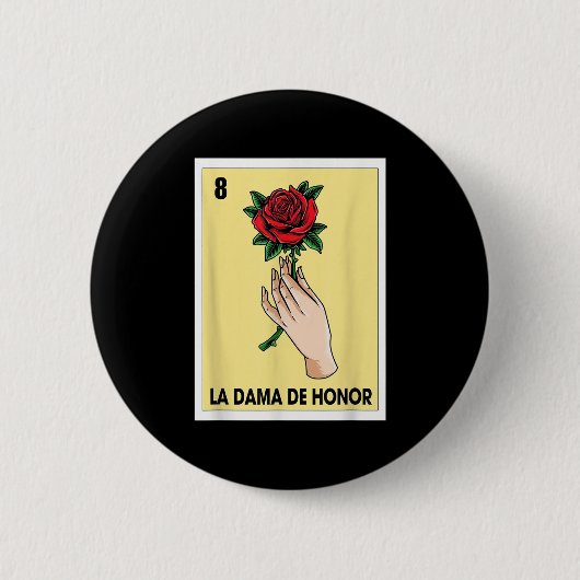 Die mexikanische Bingokartenbride Babe Bache Button (Vorderseite)