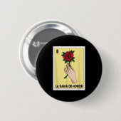 Die mexikanische Bingokartenbride Babe Bache Button (Vorne & Hinten)