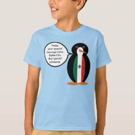 Die mexikanische Flagge spricht Frau Pinguin Boys' T-Shirt
