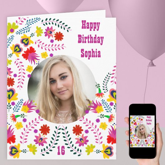 Die mexikanische Folklorekunst jedes Fotos Karte