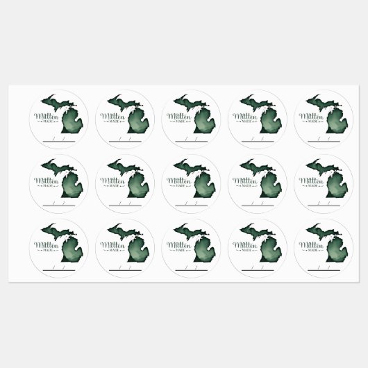 Die Michigan-Canning-Etiketten "Mitten Made" Etiketten (Blatt)