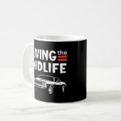Die Midlife Crisis sportscar - lustiges Midlife Kaffeetasse (Vorderseite Links)