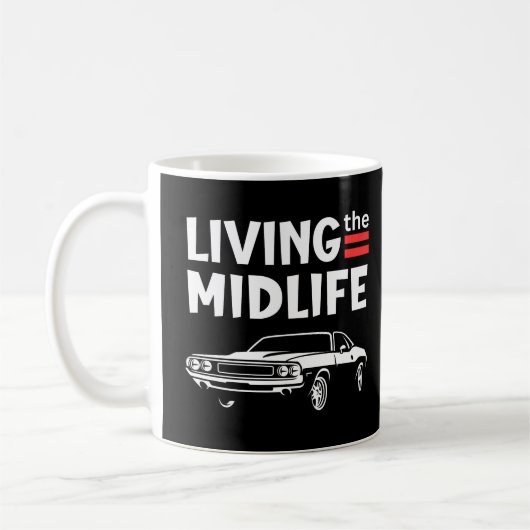 Die Midlife Crisis sportscar - lustiges Midlife Kaffeetasse (Links)