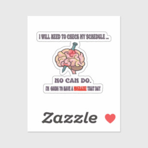 Die Migräne Entschuldigung! Vermeiden Sie soziale  Aufkleber