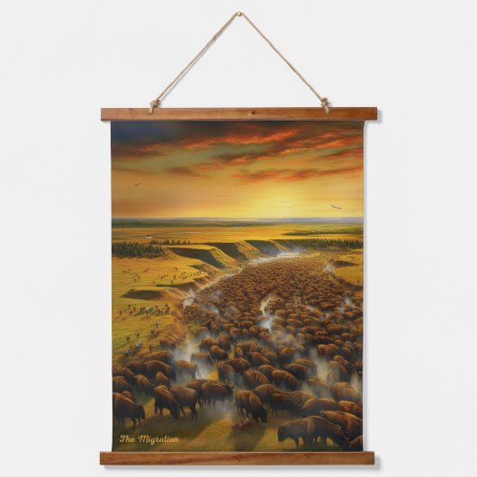 Die Migration Wandteppich Mit Holzrahmen (Vorderseite 3)