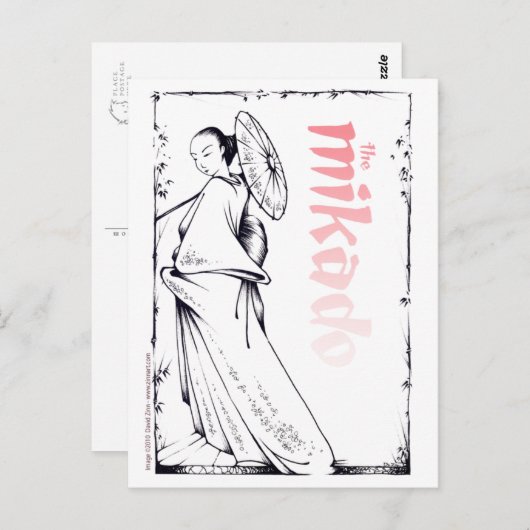 Die Mikado-Postkarte Postkarte (Vorne/Hinten)