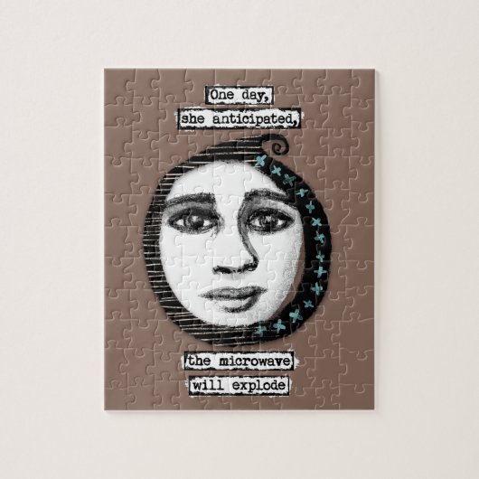 Die Mikrowelle explodiert das Puzzle (Vertikal)