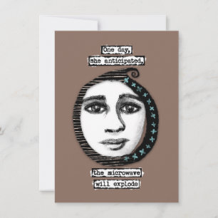 Die Mikrowelle explodiert Grußkarten Karte