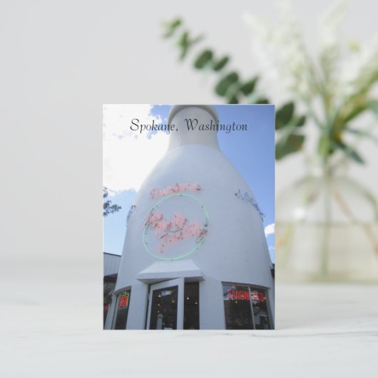 Die Milchflasche Postkarte (Stehend Vorderseite)