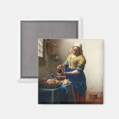 Die Milchfrau, Jan Vermeer Magnet (Vorderseite/Rückseite)