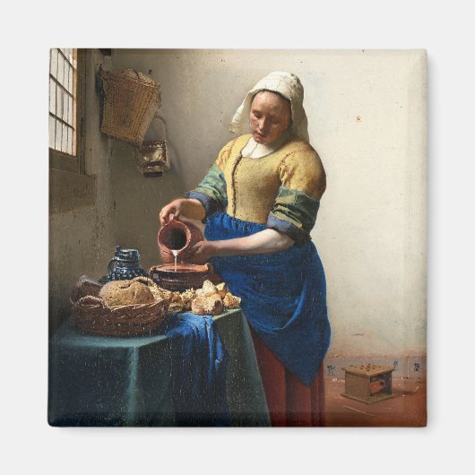 Die Milchfrau, Jan Vermeer Magnet (Vorne)