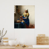 Die Milchfrau, Jan Vermeer Poster (Küche)