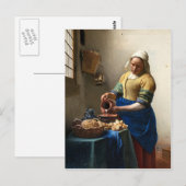 Die Milchfrau, Jan Vermeer Postkarte (Vorne/Hinten)
