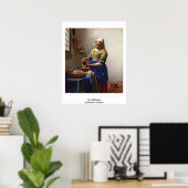 Die Milchfrau. von Johannes Vermeer Poster (Heimbüro)