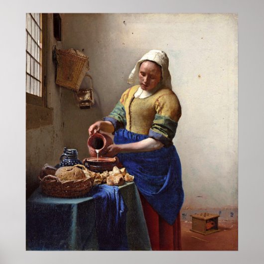 Die Milchfrau von Johannes Vermeer Poster (Vorne)