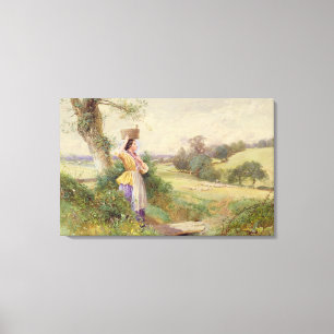 Die Milchmädchen, 1860 Leinwanddruck