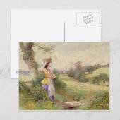 Die Milchmädchen, 1860 Postkarte (Vorne/Hinten)