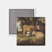 Die Milchmädchen Aelbert Cuyp Magnet (Vorderseite/Rückseite)