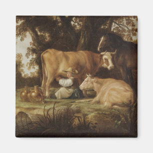 Die Milchmädchen Aelbert Cuyp Magnet