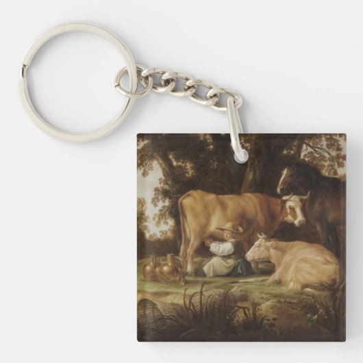 Die Milchmädchen Aelbert Cuyp Schlüsselanhänger (Vorderseite)
