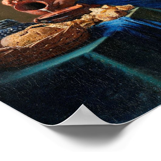 Die Milchmädchen | Johannes Vermeer | Poster (Ecke)