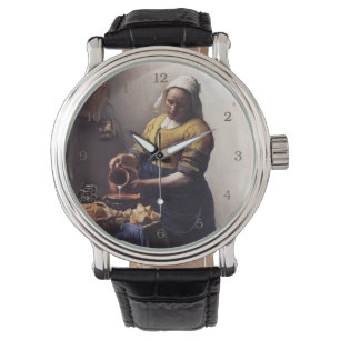 Die Milchmädchen von Johannes Vermeer Armbanduhr