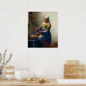 Die Milchmädchen von Johannes Vermeer Poster (Küche)