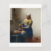 Die Milchmädchen von Johannes Vermeer Postkarte (Vorderseite)