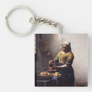 Die Milchmädchen von Johannes Vermeer Schlüsselanhänger