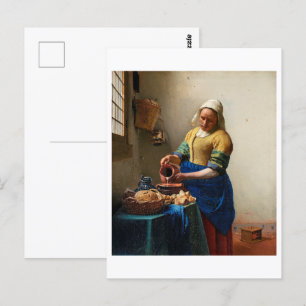 Die Milchmagd Johannes Vermeer Postkarte