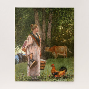 Die Milchmagd (Traditioneller amerikanischer Bauer Puzzle