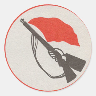 Die Miliz-Logo der Ostdeutschen Arbeitskräfte Runder Aufkleber