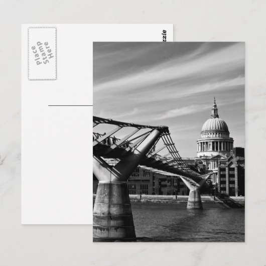 Die Millenium-Brücke Postkarte (Vorne/Hinten)