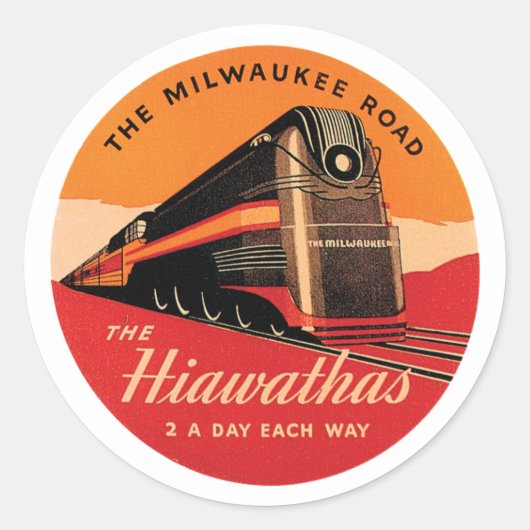 Die Milwaukee Road Runder Aufkleber (Vorderseite)