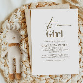 Die Minimalistische Baby-Dusche mit Girl Chic Gold Einladung