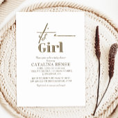 Die Minimalistische Baby-Dusche mit Girl Chic Gold Einladung