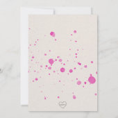 Die minimalistische Dusche ist ein Mädchenwasserbr Einladung (Rückseite)