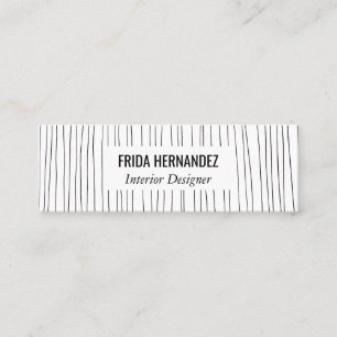 Die Minimalistische gezeichnete Hand stripes Mini Visitenkarte