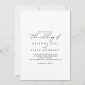 Die Minimalistische Hochzeit von Einladung (Vorderseite)