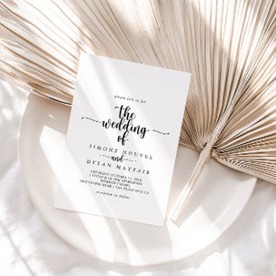 Die minimalistische Kalligrafie-Hochzeit von Gold  Folieneinladung