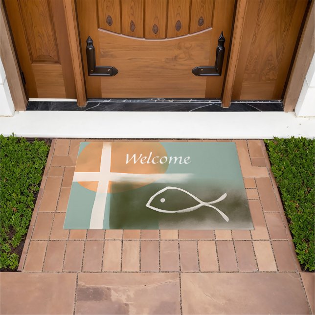 Die minimalistische Kunst der Erde Fußmatte (Außenbereich)